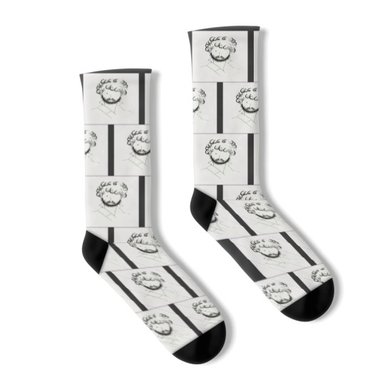 Discover Vintage Guy Line Drawing by Charles Martin Socks