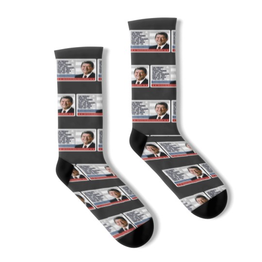 Discover -President-Ronald Reagan Quote Socks