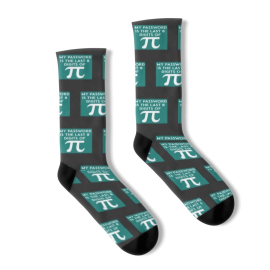 Discover pi password Sticker Socks