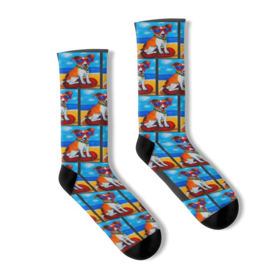 Discover Artful Dogs - Dog On The Rocks Socks