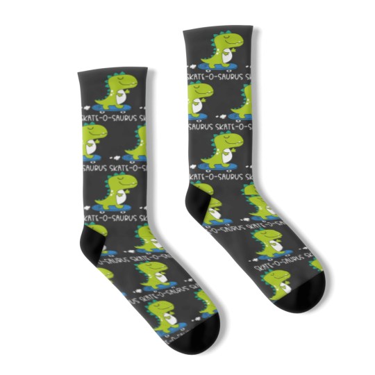 Discover Skating Dino Skating Dino Skate-O-Saurus Dinosaur Socks
