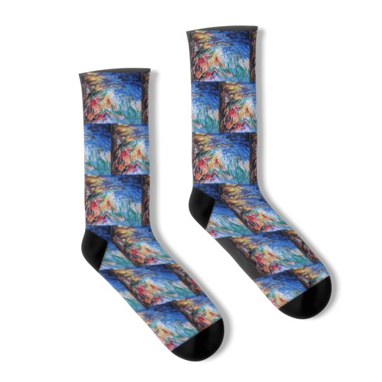 Discover Stormy Mosaic (with margin) Socks