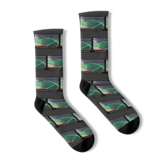 Discover Riverfront Stadium- Black Active Socks