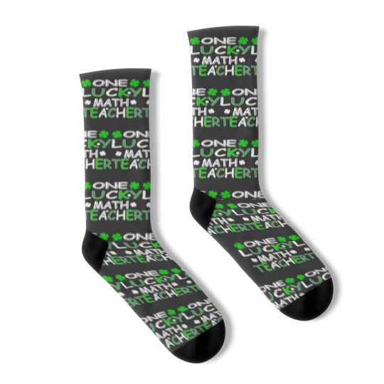 Discover One Lucky Math Teacher Patrick’s Day Premium Socks
