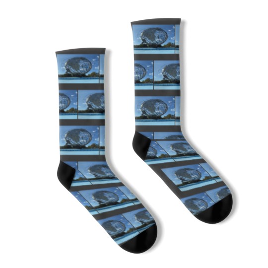 Discover The World_s Fair Globe New York Socks