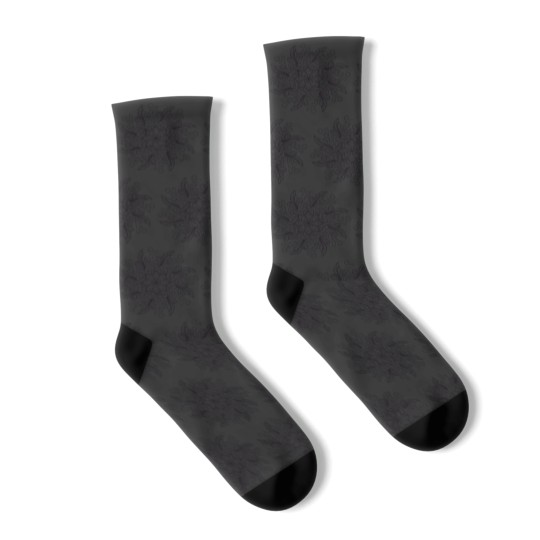 Discover Black Intricate Mandala Design 038 Socks
