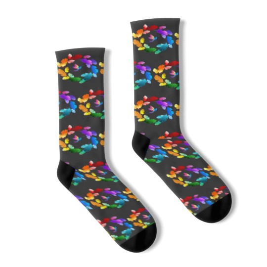 Discover A Colorful Bird Showing Beauty of Colors Sticker Socks