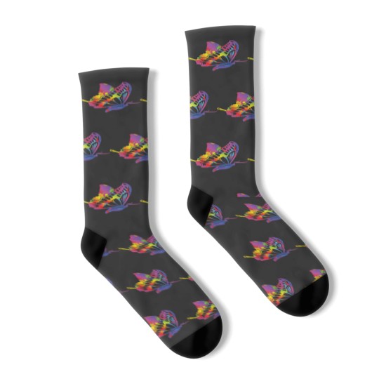 Discover A Beautiful Butterfly Sticker Socks