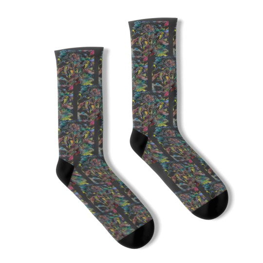 Discover JERRY GARCIA - watercolor portrait Socks