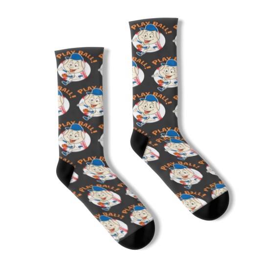 Discover Play Ball Mets Baseball Mascot Mr Met Socks