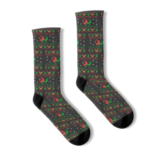 Discover Funny Ugly Christmas Sweater Men Women Adult Fun Xmas Socks