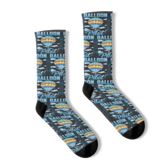 Discover Pilot Job Balloon Pilot Hot Air Balloon Team Sayings Ballooning Socks