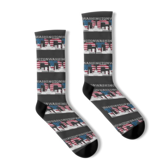 Discover washington dc capitol hill usa flag souvenir Socks