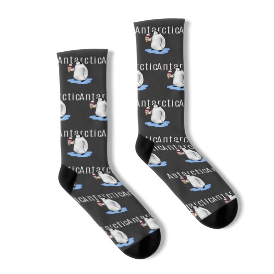 Discover Antarctic, penguin with ice cream Socks