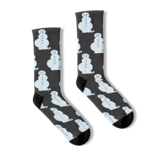 Discover Funny Angry Jeezy Snowman Socks