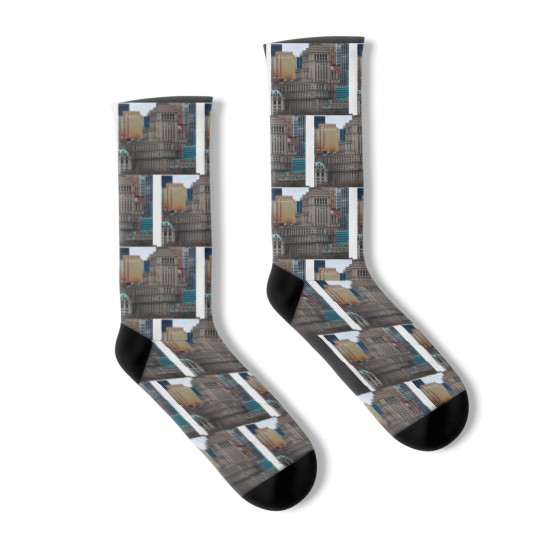 Discover Downtown Manhattan New York City Baseball ¾ Sleeve Socks