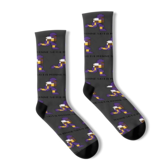 Discover 8 bit Minnesota Football Socks