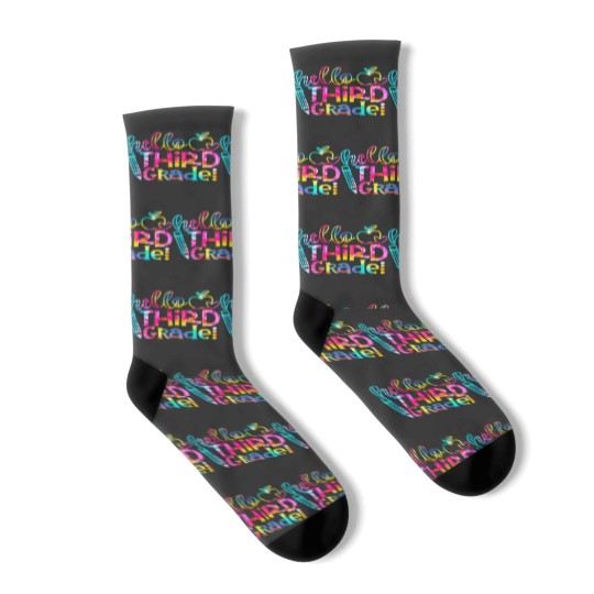 Discover Teacher Job Tie Dye Hello 3rd Grade Teacher Student Back To School Socks