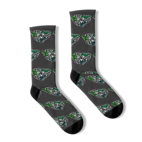 Discover Triquetra Green Horses Socks