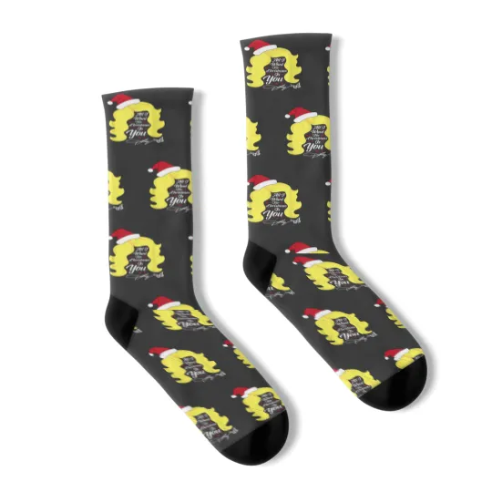 Discover All I Want Christmas Dolly Wig Socks