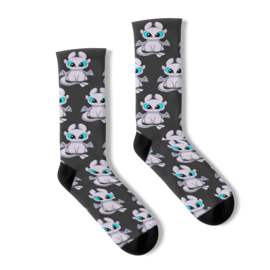 Discover Light fury How to train your dragon night light fury cartoon character Socks