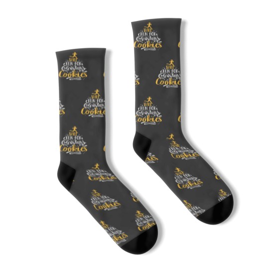 Discover Will Run For Christmas Cookies Lady Runners Workout Gift Socks