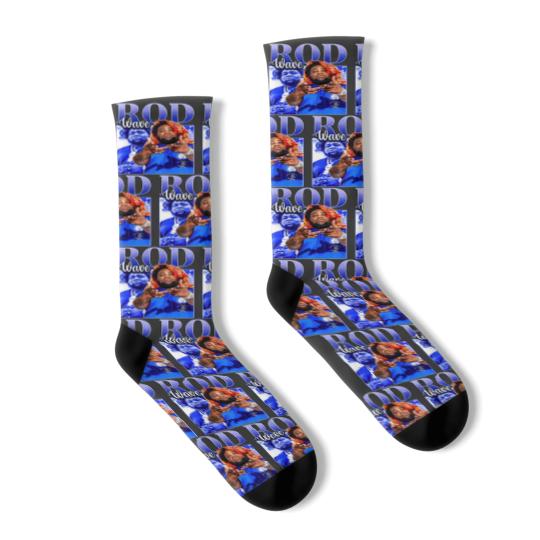 Discover Rod Wave Blue Socks