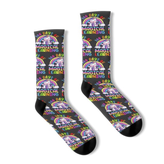 Discover 100 Days Of Magical Learning 100th Day Of School Socks