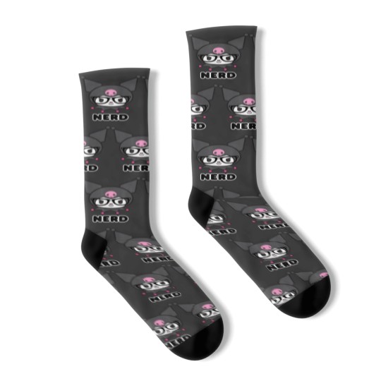 Discover Kuromi Nerd Glasses Socks