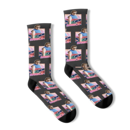 Discover Murica - Kenny Powers - 80s design Socks