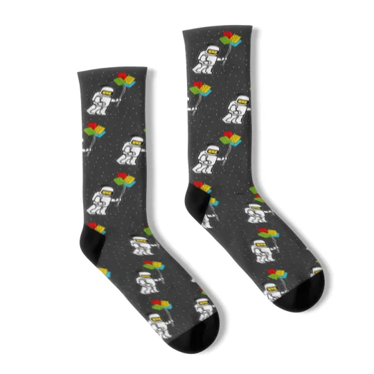 Discover Block Brick Building Astronaut Master Builder Bi Socks