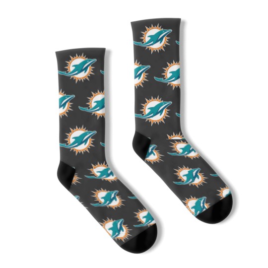 Discover Miami-Dolphins Logo Socks