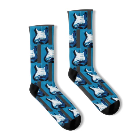 Discover Blue Guitar Socks