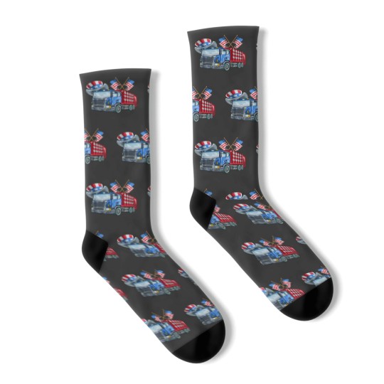 Discover 4th of July Garbage Truck Funny Shirt Men Women Socks