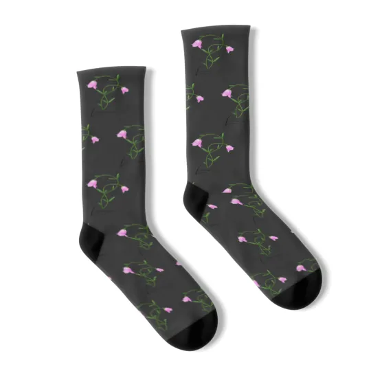 Discover Linnea Flower Twinflower Wildflower Wild Flower Pink Flowers Socks