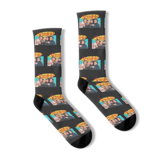 Discover Seinfeld Group Shot Hugging Under Logo Socks