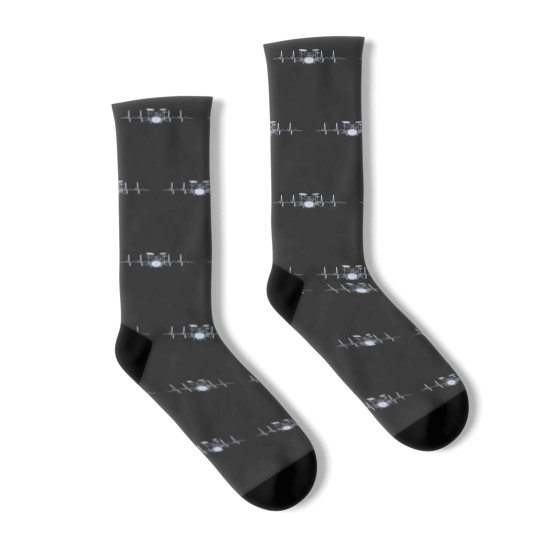 Discover Drum Heartbeat Lifeline Music Lover Gift Drummer Socks