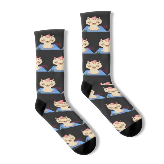 Discover Baby Llama Easy Yoga Bliss Design for wild animal lovers and yoga lovers you know. Active Socks