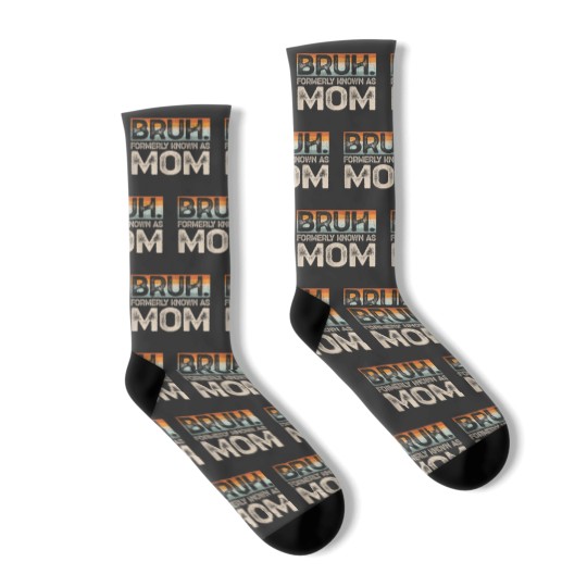 Discover Bruh Formerly Known as Mom Vintage Socks