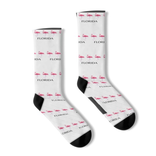 Discover Florida Flamingos Baseball ¾ Sleeve Socks