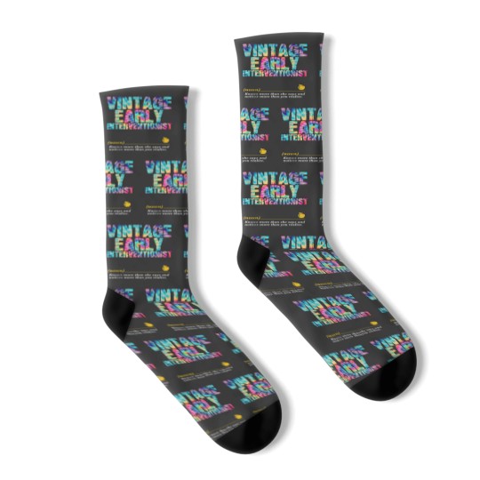 Discover Early Interventionist Appreciation Week Back to School 1322 Socks