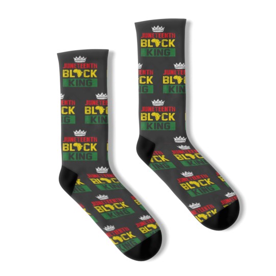 Discover Juneteenth Black King Nutritional Facts Boys Juneteenth Men Socks