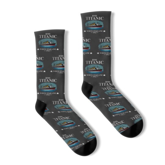 Discover RMS TITANIC White Star Line Cruise Ship 1912 Boys Girls Socks
