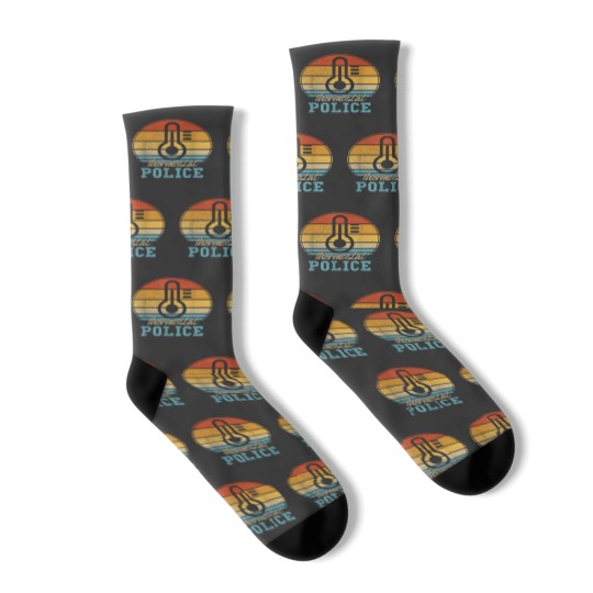 Discover Thermostat Police Father s Day dad joke Thermo police Socks