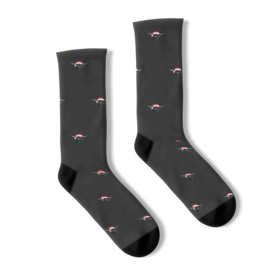 Discover Scottish Highland Cow Christmas Santa Hat Socks