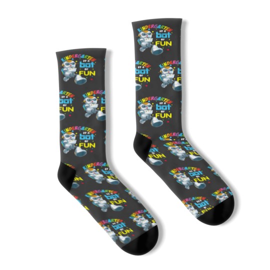 Discover Kids Back to School Kindergarten Cool Robot 4393 Socks
