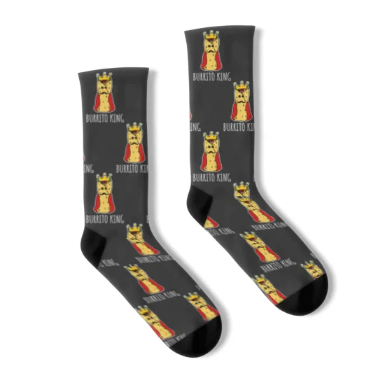 Discover Burrito King Funny Burrito Socks