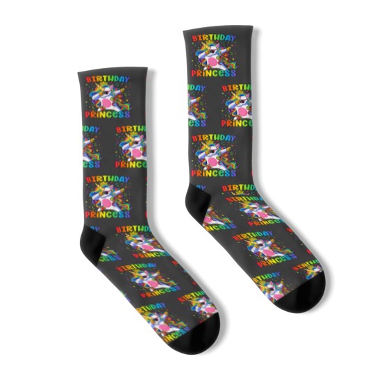 Discover Kids Birthday Princess Shirt Girl Unicorn Birthday Socks