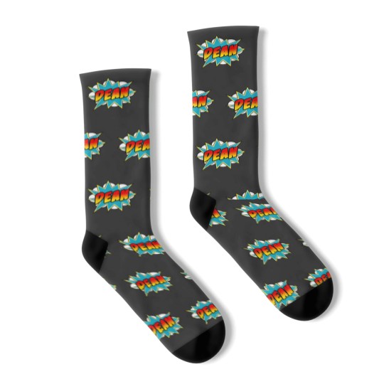 Discover Kids Boys Dean Name Comic Book Superhero Socks
