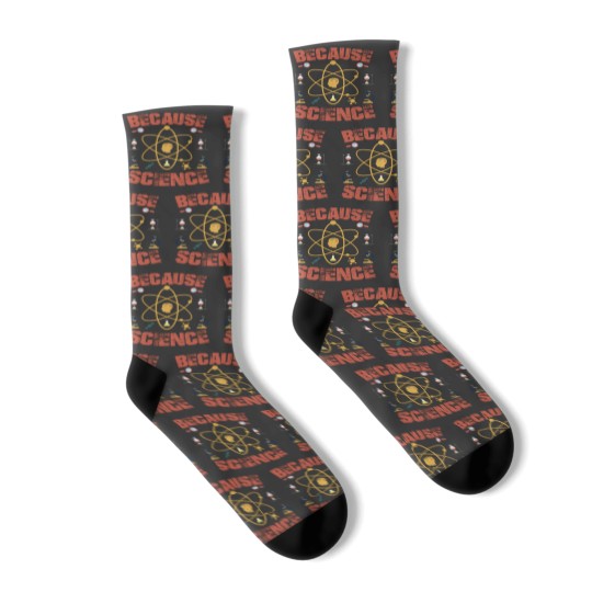 Discover Because Science Socks for Science Students Socks